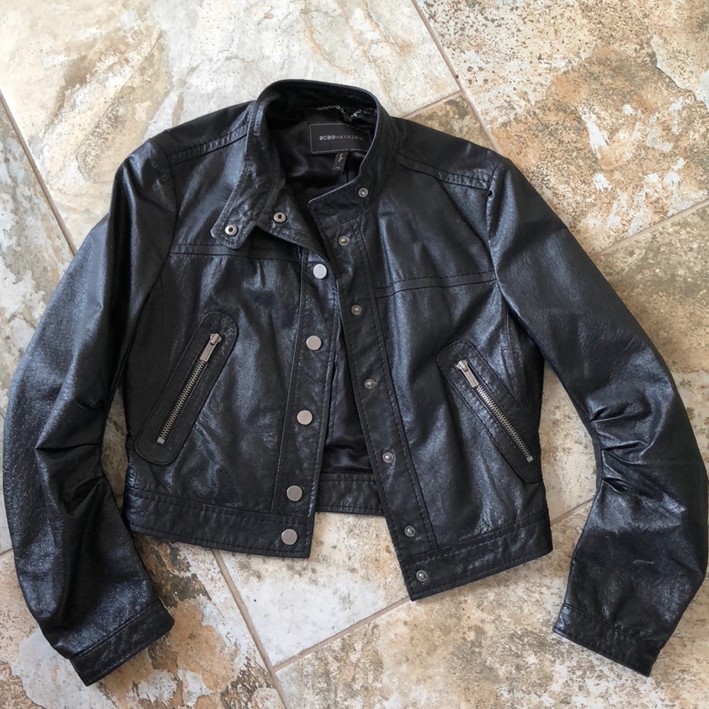 Vintage BCBG Leather Jacket XS